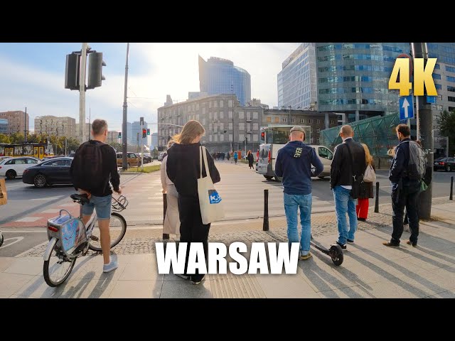 WARSAW WALK 🇵🇱 POLAND (WALKING TOUR VIDEO) 4K 60FPS HDR SEPTEMBER 2022 VIRTUAL TRAVEL TOUR