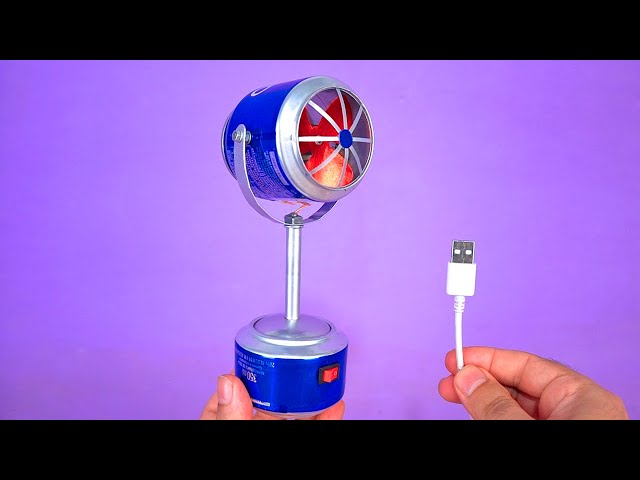 Incrible mini Ventilador USB hecho com reciclando latas