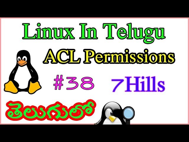 Linux turorials in Telugu | ACl permissions In Telugu | Access Control List