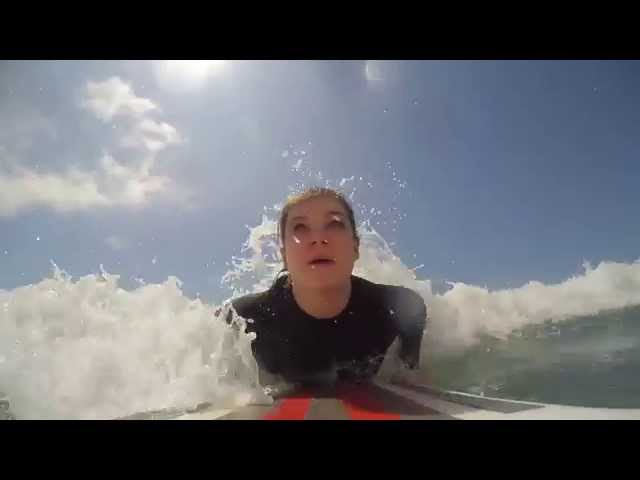 Silke Surfing in Nova Scotia - July 2015