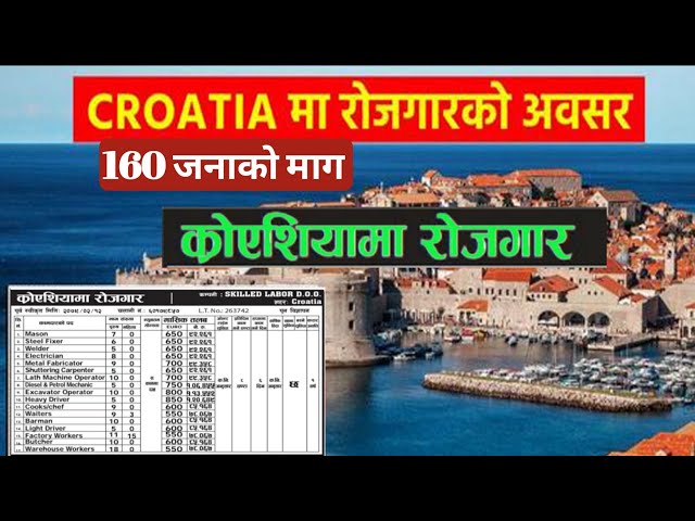 Croatia work permit visa for Nepali | Croatia New update |