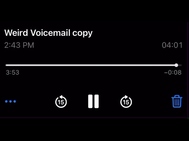 The Reversed Voicemail