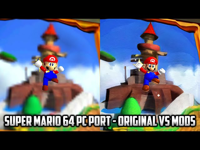 ⭐ Super Mario 64 PC Port - Original Vs Mods comparison - 4K 60FPS