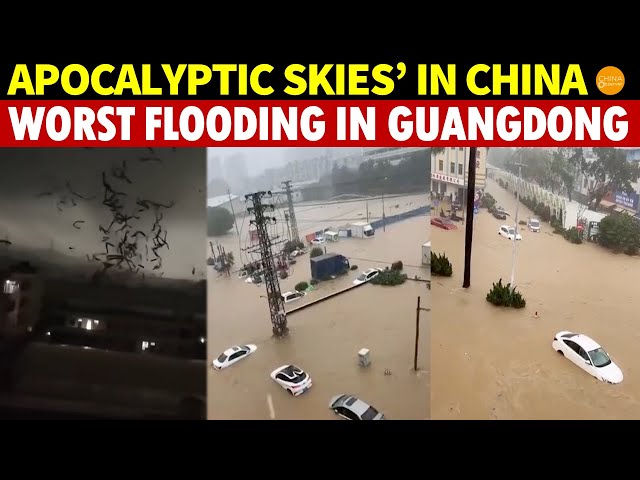 Guangzhou Skies Like ‘Hell’s Apocalypse’:Planes Forced to Land, Trucks Overturned, Factories Leveled