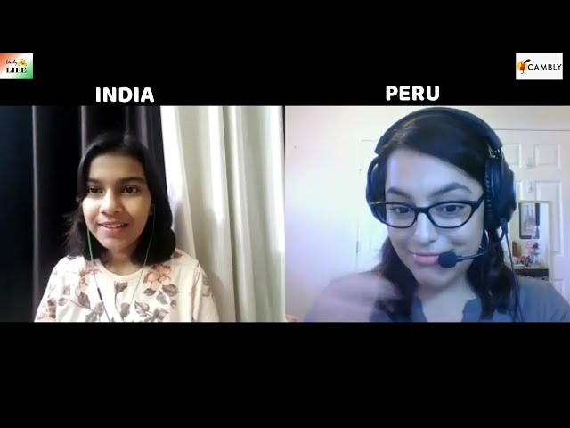 Cambly English Conversation #73 with lovely tutor from PERU | Adrija Biswas