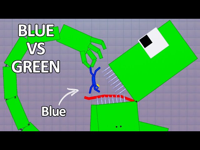 GREEN VS BLUE Who Is Stronger? - Roblox Rainbow Friends - People Playground