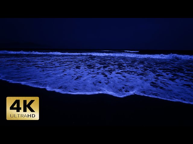 Fall Asleep Instantly With Pristine Ocean At Night - Best Ocean Sounds For Deep Sleep - 10 Hours