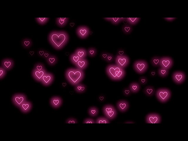 Neon Light Hearts Flying💕Pink Heart Background Video Loop | Animated Background | Wallpaper Heart