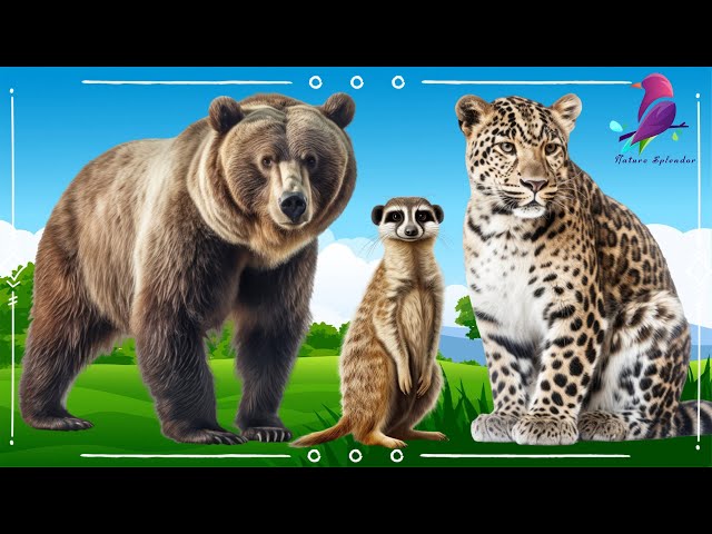 Wild Animal Sounds In Peaceful: Bear, Squirrel, Jaguar - Animal Moments
