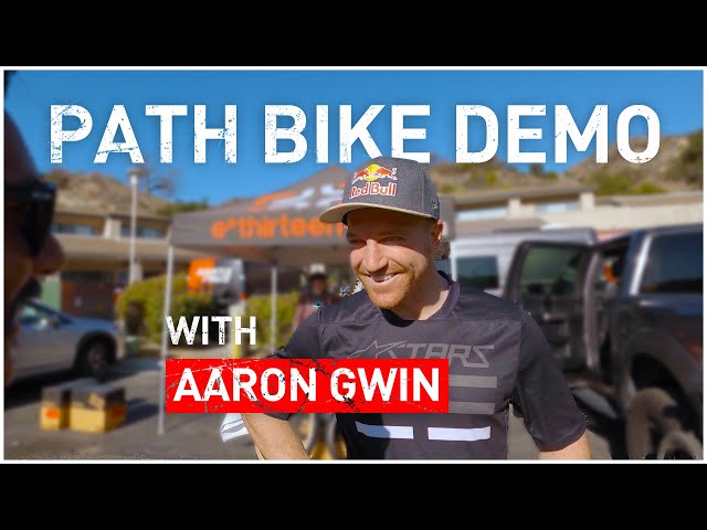 I told AARON GWIN he's OK at MTB. THE PATH BIKE DEMO. Ladies on THE LUGE. Katy on the MEGATOWER.