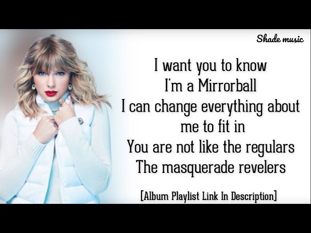 Taylor Swift - MirrorBall [HD Lyrics]
