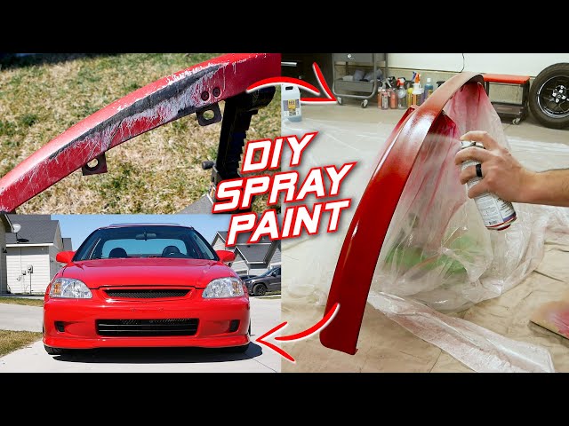 Spray Painting a Bumper LIP for Under $100 with PRO Results! | Honda Civic Project