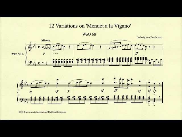Beethoven, 12 Variations on Menuet a la Vigano, Variation VII, WoO 68