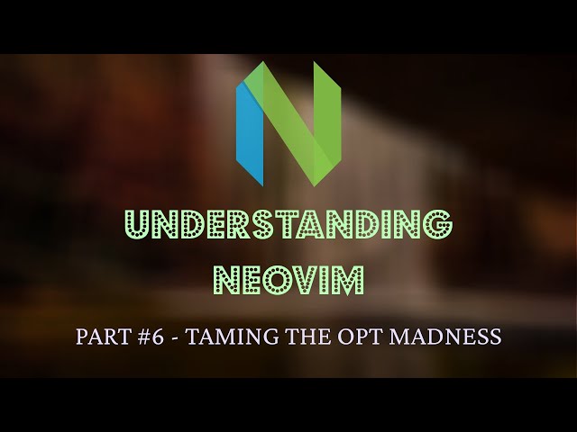 Understanding Neovim #6 - Taming the vim.opt Madness