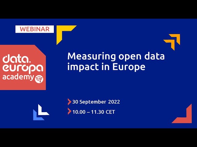data.europa academy webinar ´Measuring open data Impact in Europe`
