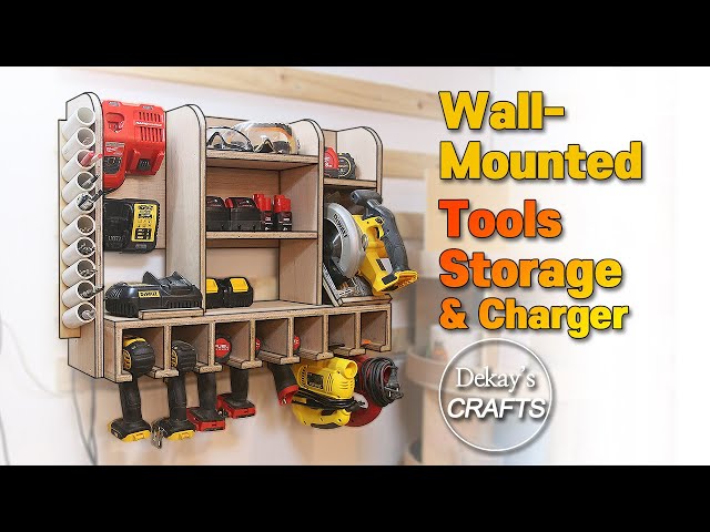 Wall Mounted Tools Storage  with Charger [Woodworks]