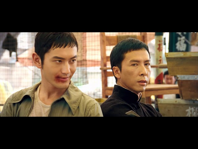 Fighting scene, Donnie Yen and Huang Xiaoming vs thugs/Ip man and Huang Liang vs thugs