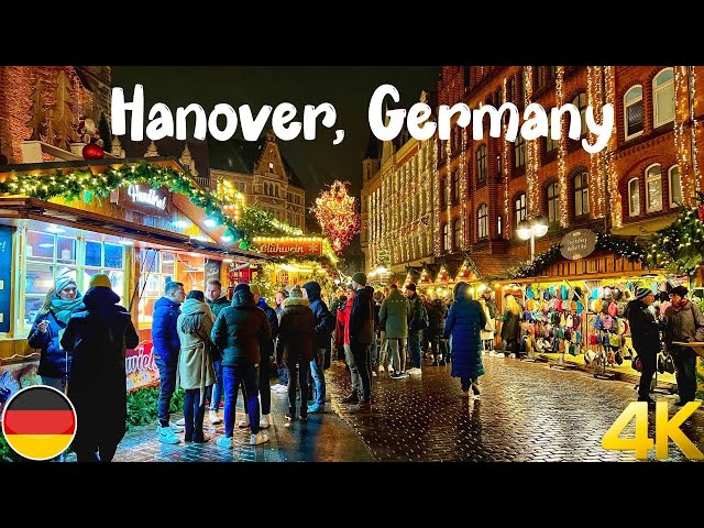 Hannover, Germany, Christmas Market walking tour 4K