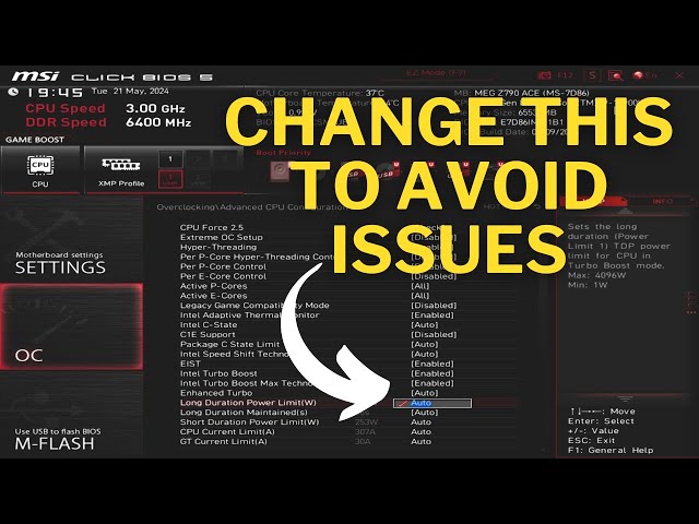 Fix Issues for i9 13900K and 14900K (MSI Z790 Motherboard)
