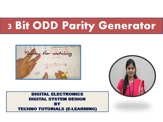 Parity Generator | 3 Bit Odd Parity Generator | Odd Parity Generator | Design odd Parity Generator