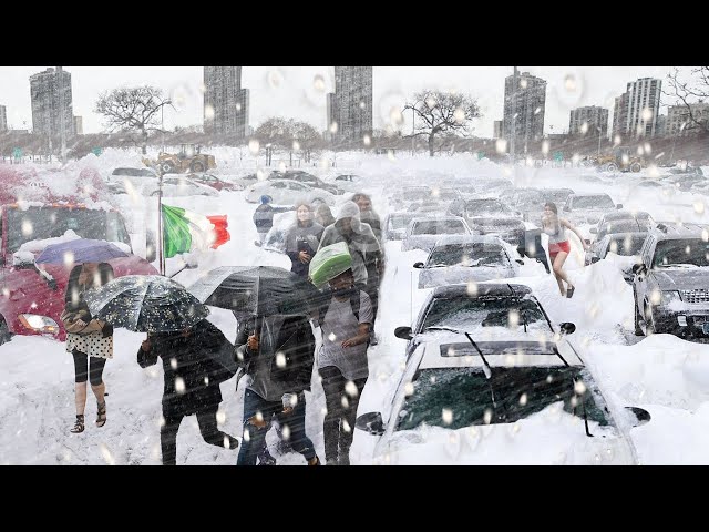 Italy's Worst Hailstorm Ever? Streets and Cars Disappear Under Ice! Italy Hailstorm