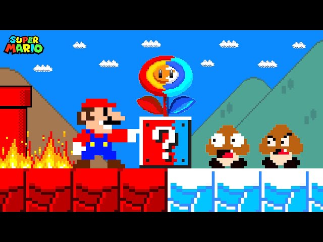 Mario Bros. But When Everything Mario Touches Turns To LAVA and BURNS!...