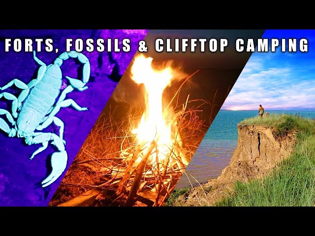 Wild Camping On A Cliff With Forts, SCORPIONS and Fossils!