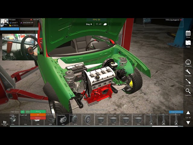 CAR TUNE: Project - Gameplay 2 - Engine tuning and rebuild