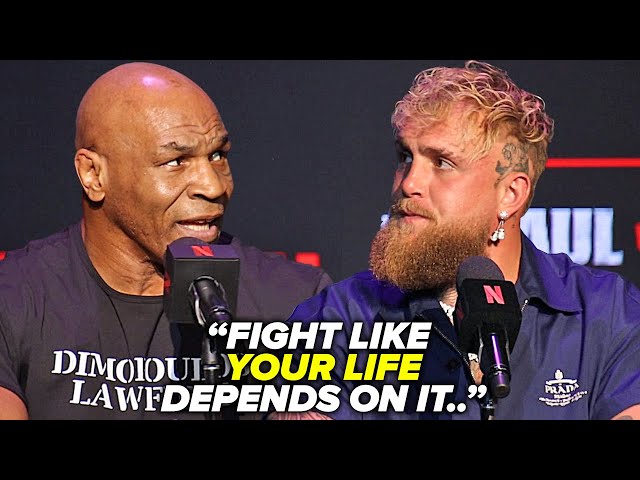 Mike Tyson DEADLY FIRST WORDS to Jake Paul at NYC press conference!