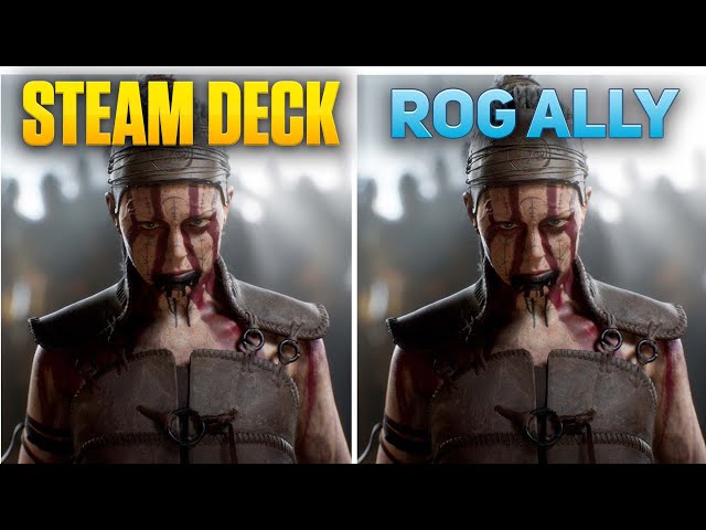 Steam Deck vs ROG Ally - Hellblade 2