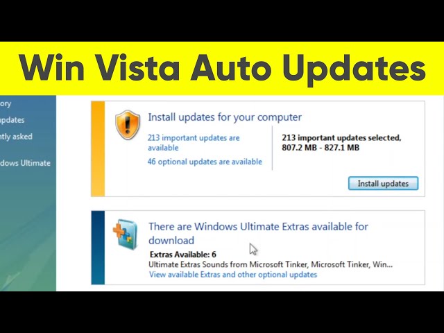 How to Repair Automatic Updates for Windows Vista (Still works in 2024)