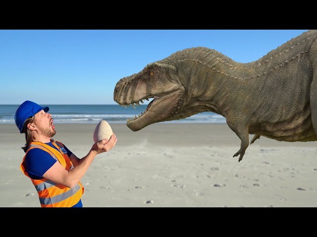 Dinosaurs for Kids | Handyman Hal explores Dino Park | Life Size Dinosaurs
