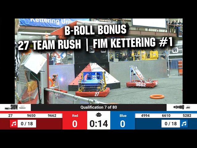 FRC 27 Team Rush | B-Roll Bonus | Q7 FiM Kettering #1 CRESCENDO