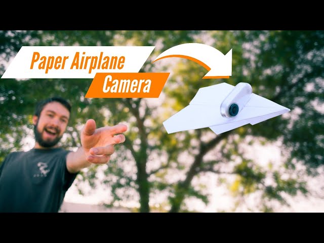 Insta360 GO Camera on a Paper Airplane