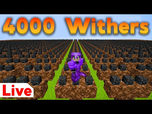 Killing 4000 WITHERS in Hardcore (LIVE)