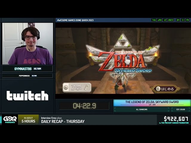 [AGDQ 2023] Zelda: Skyward Sword All Dungeons Speedrun in 3:07:43