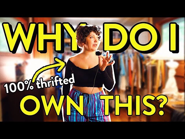 trying on every clothing item i own ✨ extreme closet clean out 2023! (100% thrifted, 100% chaos)
