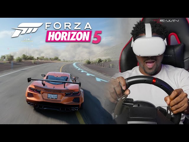 Forza Horizon 5 in VIRTUAL REALITY / RACING WHEEL Setup!