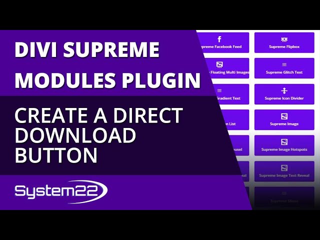 Divi Theme Supreme Modules Plugin Create A Direct Download Button 😎