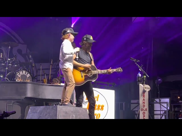 Chris Janson singing with 8 year old son