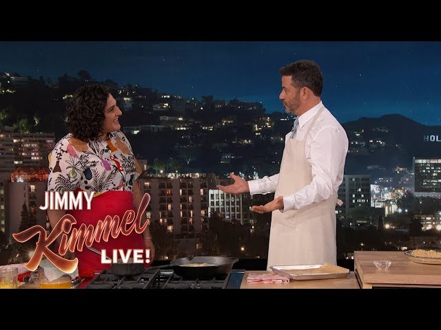 Samin Nosrat Teaches Jimmy Kimmel How to Cook Fried Chicken