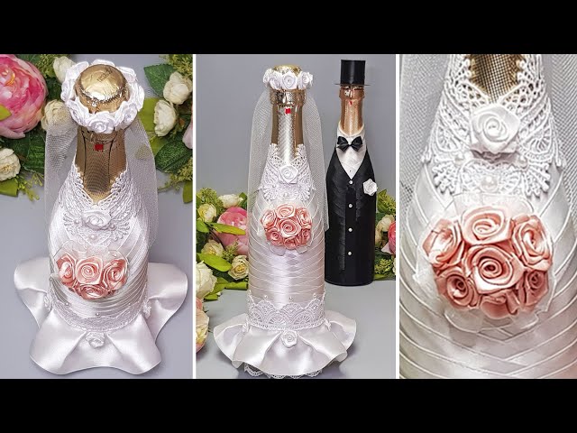 💖The most beautiful wedding bottle decor🌹This gift will decorate the table of the bride and groom.
