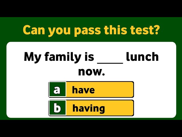 Can you pass this English Grammar Test । Grammar quiz