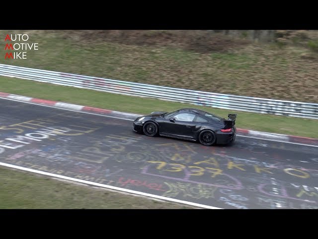 2018 Porsche 991 GT2 RS spied testing at the Nürburgring
