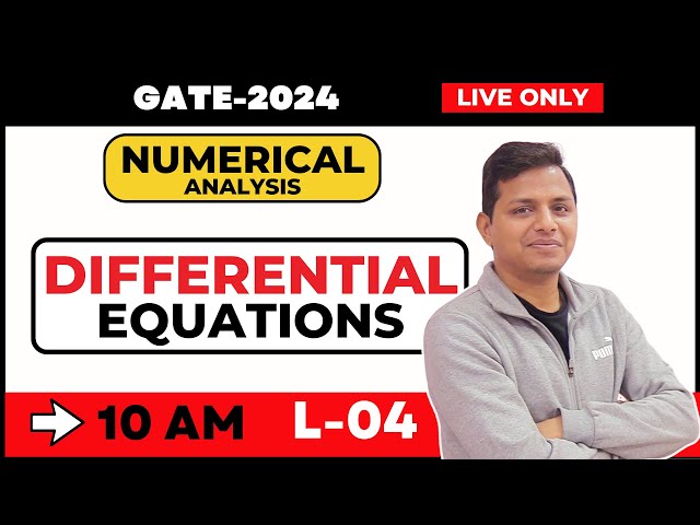 Free Gate-2024 Crash Course: L-4 Euler's & Runge Kutta Method | Sunil Bansal