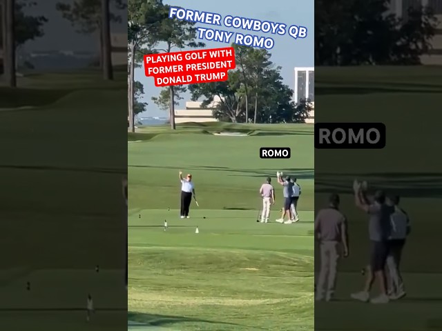 TONY ROMO ✭ FORMER #COWBOYS QB PLAYS GOLF ⛳️ With Former PRESIDENT Donald #TRUMP 🤮 For NRA? 👀 #NFL