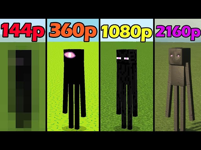 enderman with different quality
