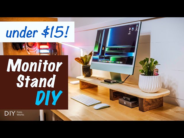 Monitor Stand/Desk Shelf Build!  4K