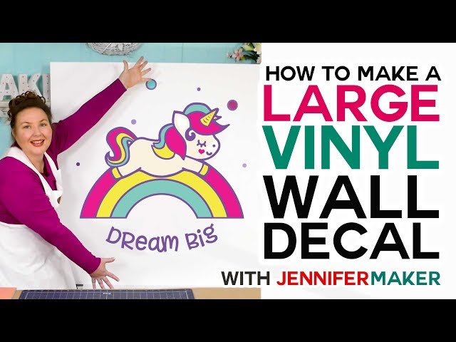 Make a Large Vinyl Wall Decal - How to Cut Larger Than Mat on a Cricut!