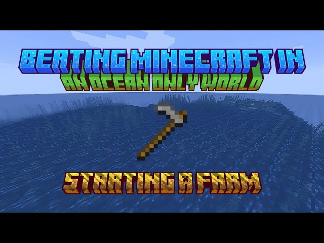 Starting A Farm | Beating Minecraft in an Ocean Only World